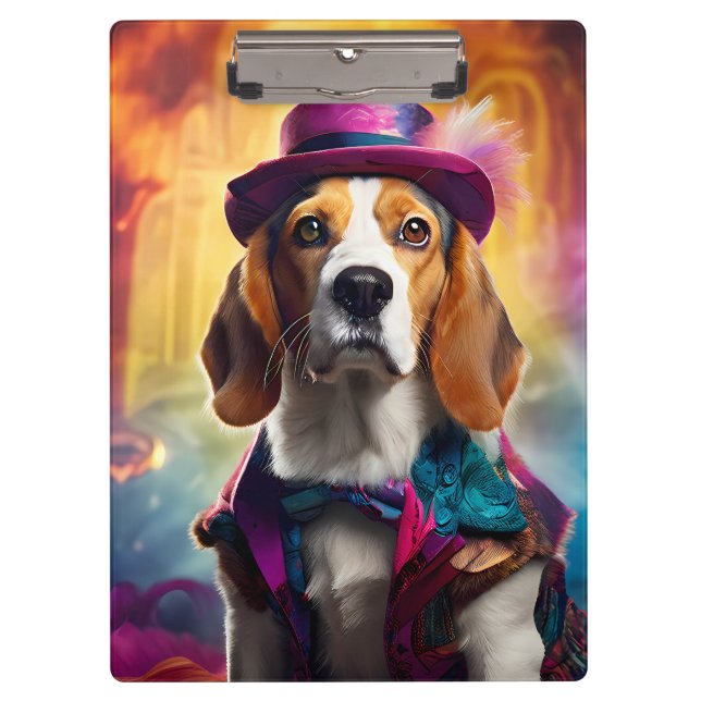 Pranchetas Beagle em fantasia vibrante (Frente)