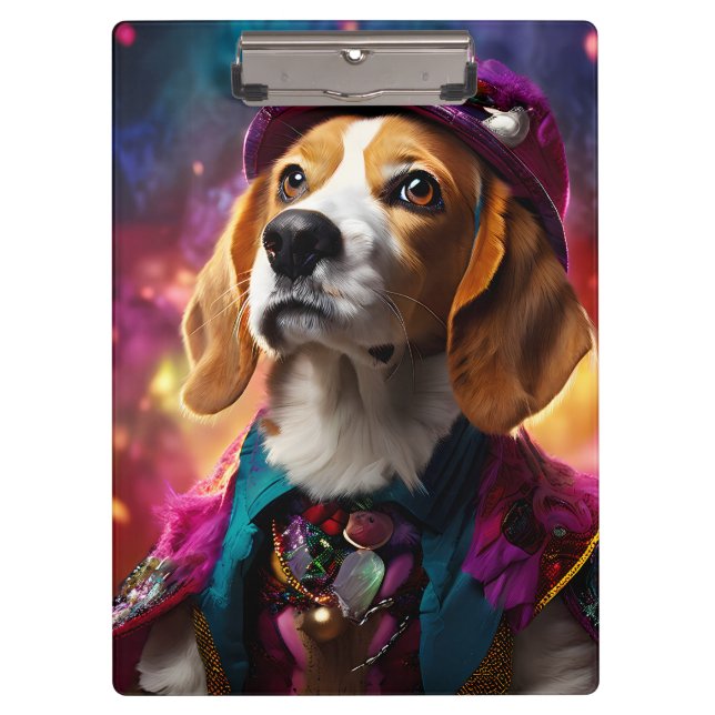 Pranchetas Beagle em um chapéu rosa (Frente)