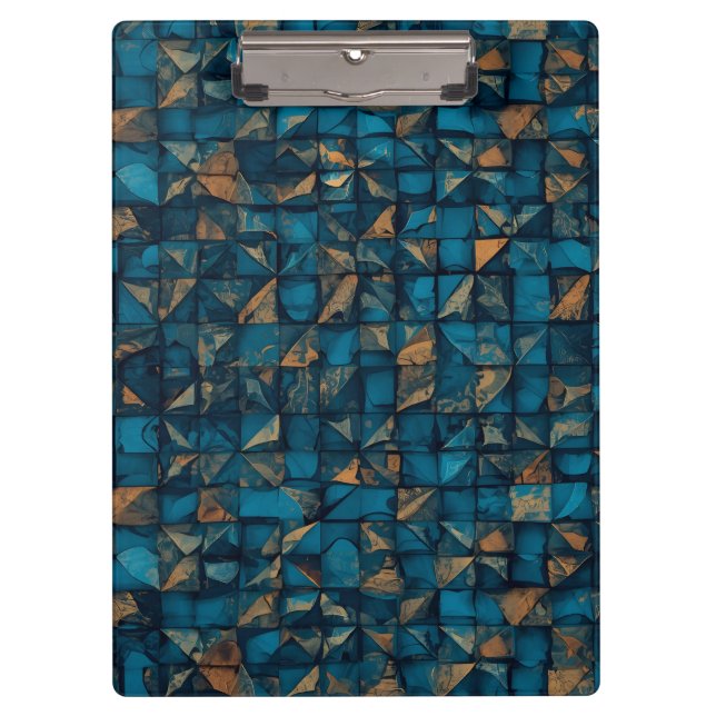 Pranchetas Bela Aparência de Patchwork em Teal Escuro (Frente)