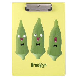 Pranchetas Bela caricatura de okra
