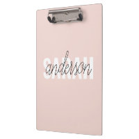 Beleza Rosa Moderna Pastel Personalizada Seu Nome