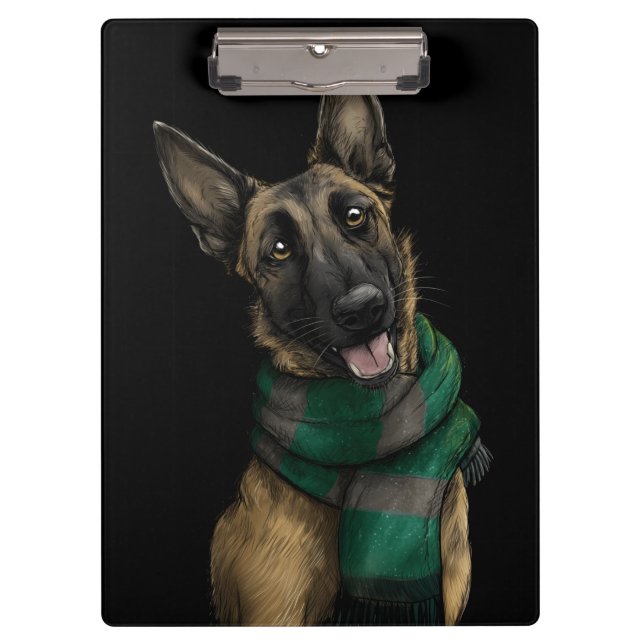 Pranchetas Belgian Malinois Wearing a Scarf (Frente)