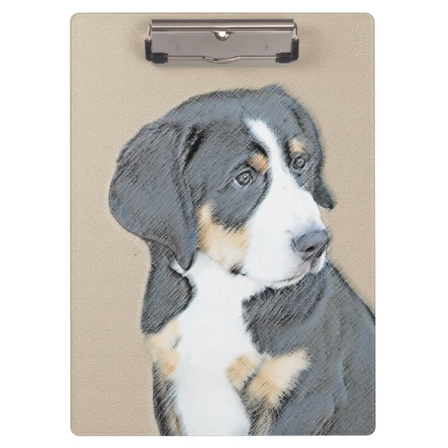 Pranchetas Bernese Mountain Dog Puppy Painting - Arte Origina (Frente)