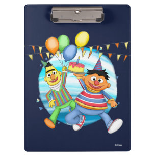 Pranchetas Bert e Ernie Birthday Balloons
