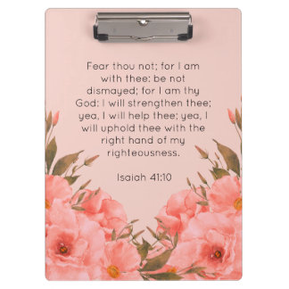 Pranchetas Bible Verse Clipboard | Pink Floral Design