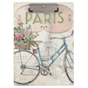Pranchetas Bicicleta de Paris com flores