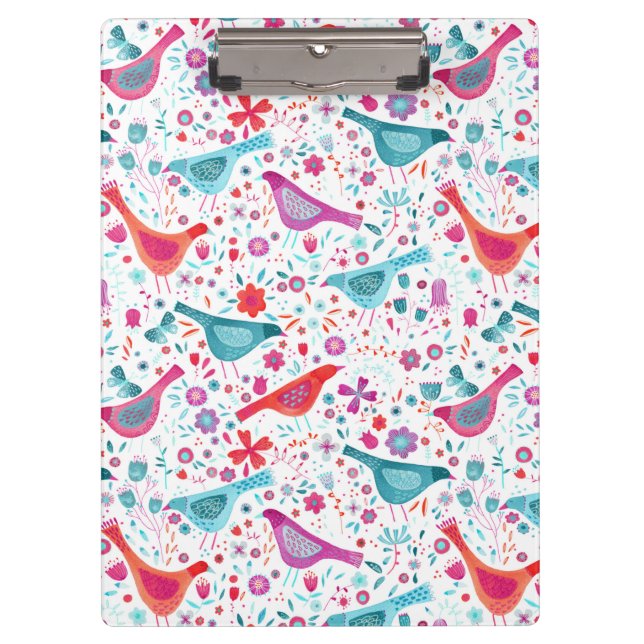 Pranchetas Bird Watercolor Floral Boho (Frente)