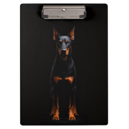 Pranchetas Black 4 Luxe Clipboard, Guardian Doberman Dog