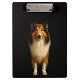 Pranchetas Black 4 Luxe Clipboard, Loyal Collie Dog