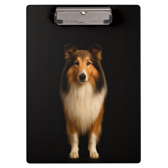 Pranchetas Black 4 Luxe Clipboard, Loyal Collie Dog (Frente)