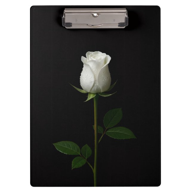 Pranchetas Black 4 Luxe Clipboard, Pure White Rose (Frente)