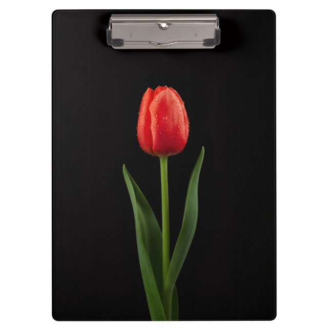 Pranchetas Black 4 Luxe Clipboard, Ruby Red Tulip (Frente)