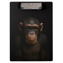 Pranchetas Black 4 Luxe Clipboard, Serene Chimpanzee