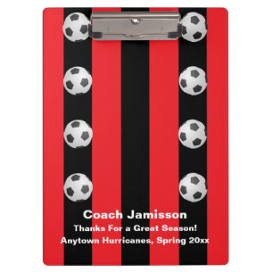 Pranchetas Black and Red Strike, Obrigado Melhor Treinador