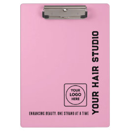 Pranchetas Black Pink Hair Salon Logo Pro clipboard
