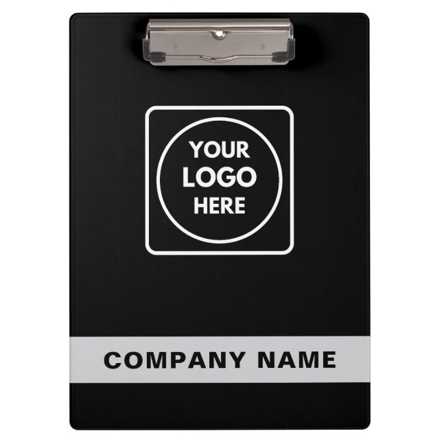 Pranchetas Black Silver Logo Template clipboard (Frente)