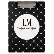 Black & White Bow Monogram