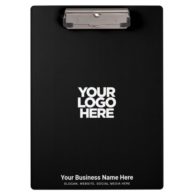 Pranchetas Black Your Business Logo, slogan, website (Frente)