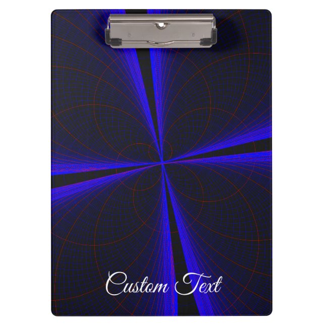 Pranchetas Blue Accent Clover Leaf Geometric Clipboard (Frente)