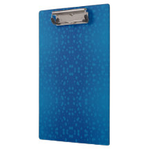 Blue clipboard with a metallic clip