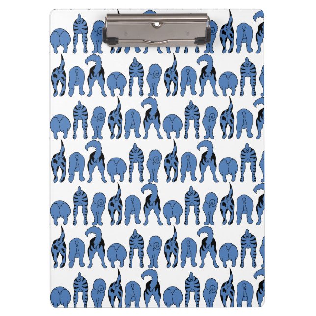 Pranchetas Blue Dog Butts Pattern (Frente)