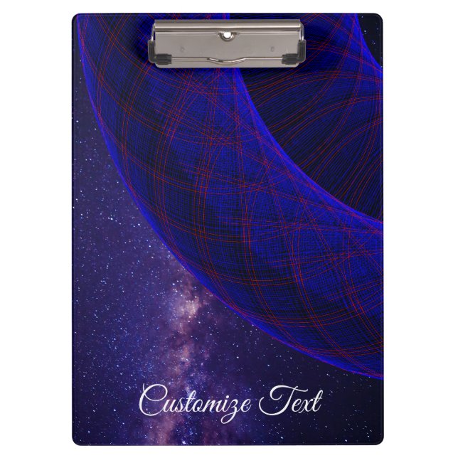 Pranchetas Blue Donuts In Outer Space Clipboard (Frente)