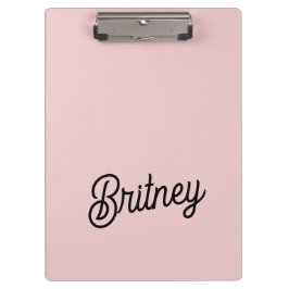 Pranchetas Blush Moderno Pó Rosa Monograma e Nome