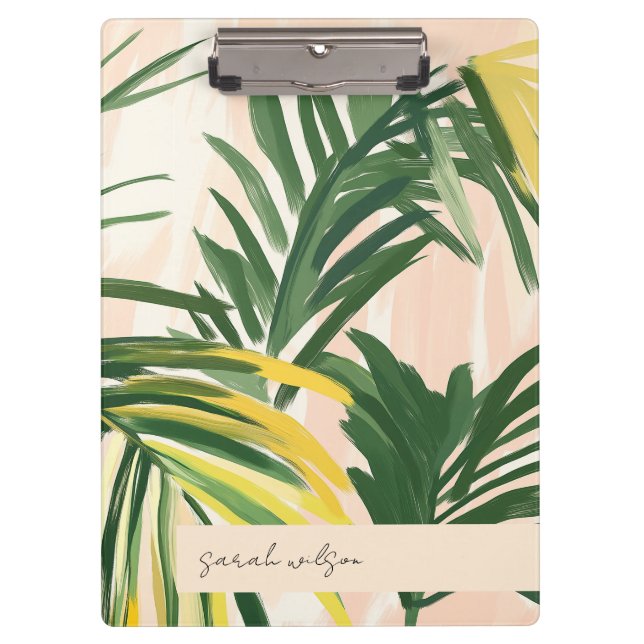 Pranchetas Boho Blush Green Palm Sai da Praia (Frente)