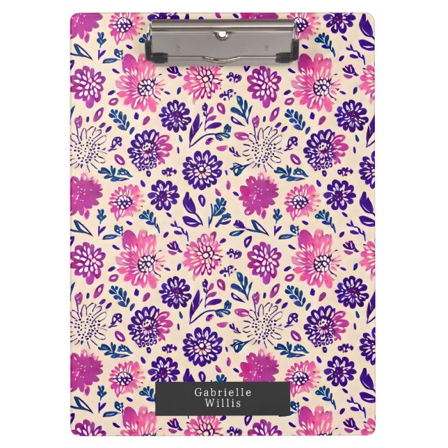 Pranchetas Boho Ombre Floral Purple (Frente)