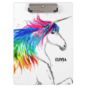 Pranchetas Boho Rainbow Cute Girls Unicorn Kids