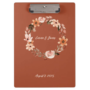 Pranchetas Boho Watercolor Floral Personalizado