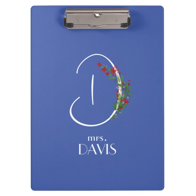 Pranchetas Boho watercolor - monograma - letra D (Frente)