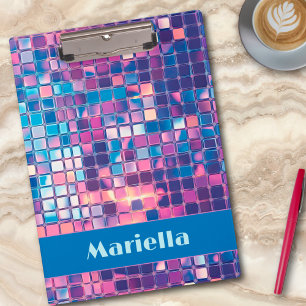 Pranchetas Bola de Disco Azul e Roxo do Groovy Personalizada