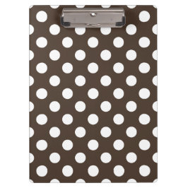 Pranchetas Bolinhas brancas em castanho