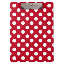 Pranchetas Bolinhas brancas em vermelho