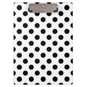 Pranchetas Bolinhas pretas em branco