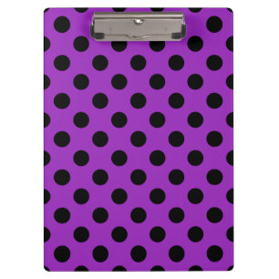 Pranchetas Bolinhas pretas em roxo