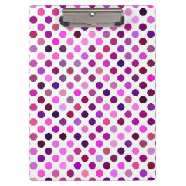 Pranchetas Bolinhas rosa e roxa