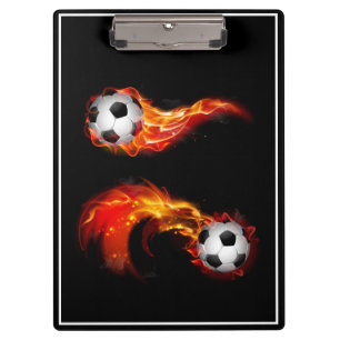 Pranchetas Bolsas De Futebol Com Flaming Na Área De Transfer