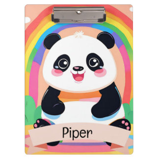 Pranchetas Bonito Bebê Panda Rainbow