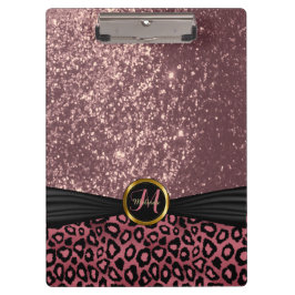 Pranchetas Bonito preto e Rosa Dourado brilho