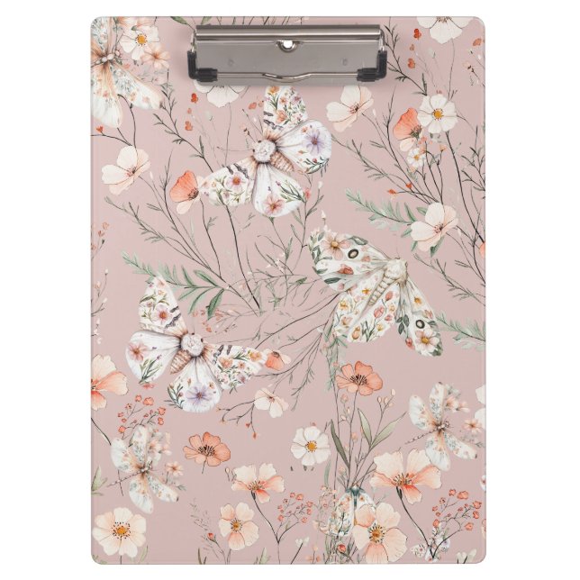 Pranchetas Borboleta Floral Boho Wildflower (Frente)