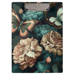 Pranchetas Borboletas e flores design clássicas escuras