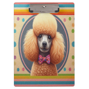 Pranchetas Borda Colorida de Poodle Corta na moda Realística