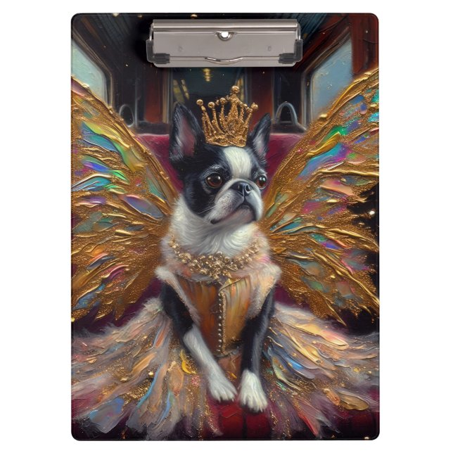 Pranchetas Boston Terrier Fairy (Frente)