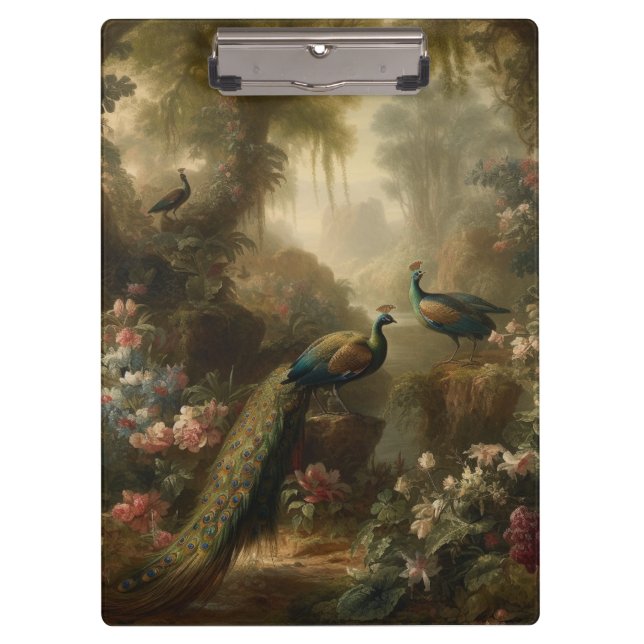 Pranchetas Botânica: três pavões no jardim inglês (Frente)