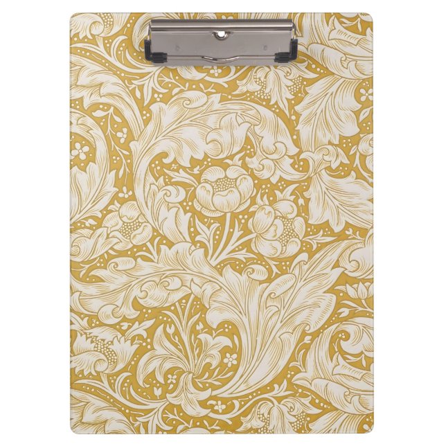 Pranchetas Botão de Solteiro Floral Dourado de William Morris (Frente)