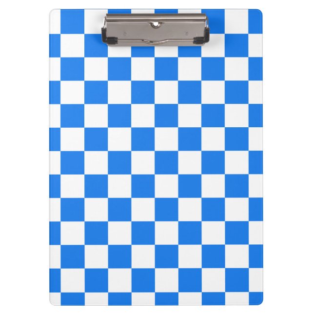 Pranchetas Bright Blue and White Checkers (Frente)
