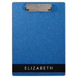 Pranchetas Brilho Azul, Fundo da Glitter, Seu Nome