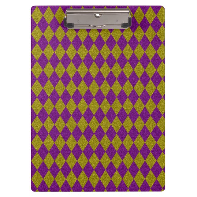 Pranchetas Brilho de Diamante Roxo e Dourado (Frente)